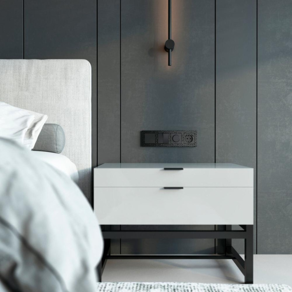 Рамка на 4 поста (черный) W0042408