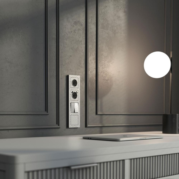 Рамка на 4 поста (серебряный) W0042406