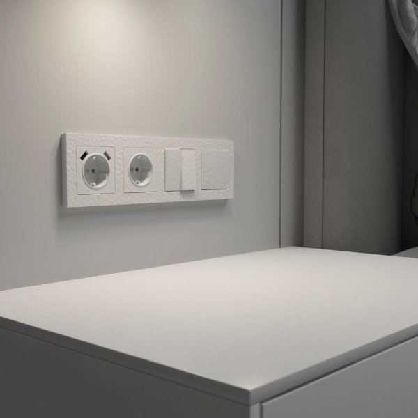 Рамка на 4 поста (белый) W0042401