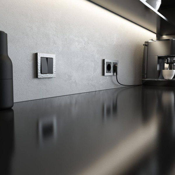 Рамка на 2 поста (серебряный) W0022406