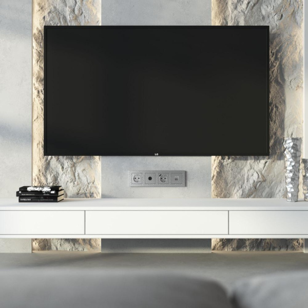 ТВ-розетка оконечная (серебряный) W1283006