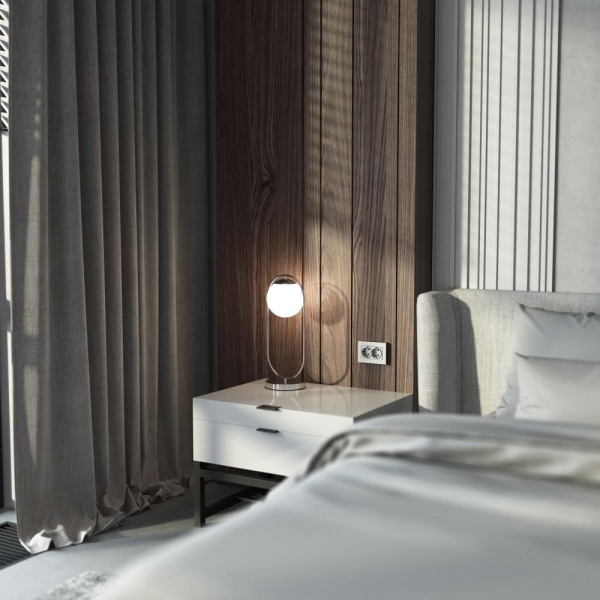 Розетка двойная с заземлением (серебряный) W1272006