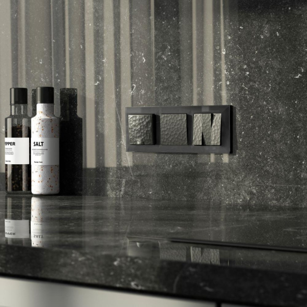 Набор клавиш для выключателя трехклавишного (черный) W1239008