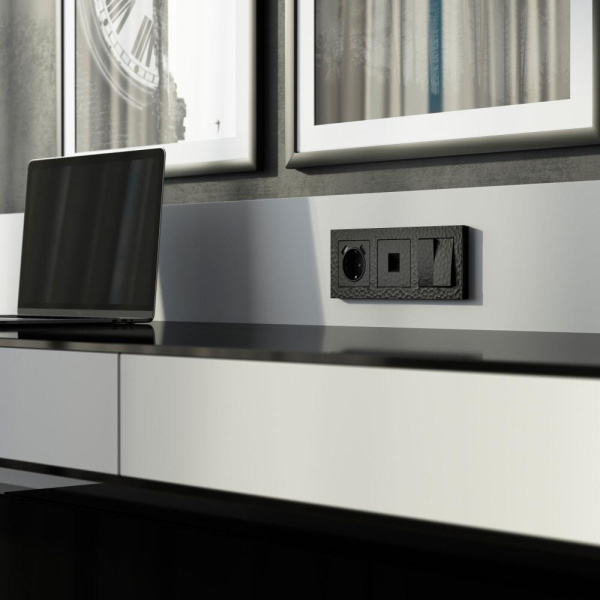 Розетка Ethernet RJ-45 (черный) W1281008