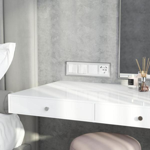 Выключатель двухклавишный (белый) W1220001