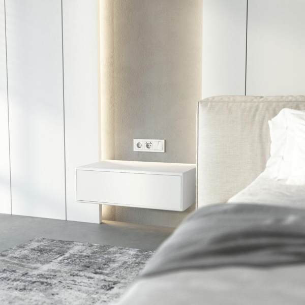 Выключатель двухклавишный (белый) W1220001