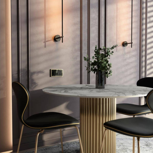 Выключатель трехклавишный  (черный матовый) W1130008