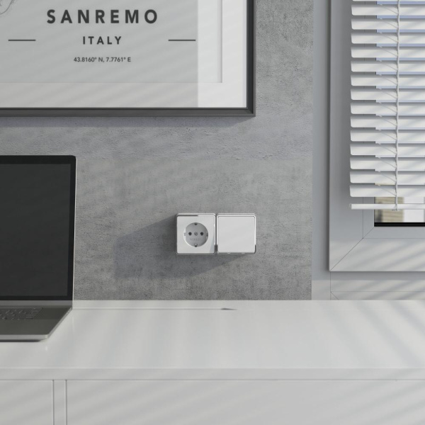 Выключатель одноклавишный Gallant (белый) W5010001