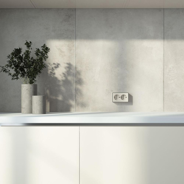 Розетка двойная с заземлением Gallant (слоновая кость) W5072103