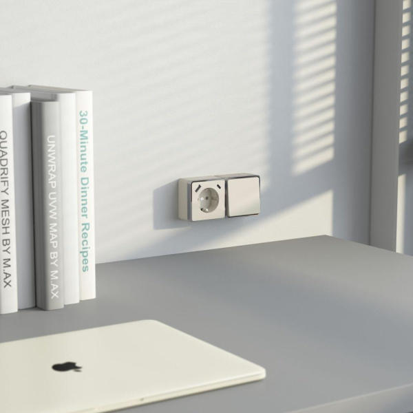 Выключатель одноклавишный проходной Gallant (слоновая кость) W5012003