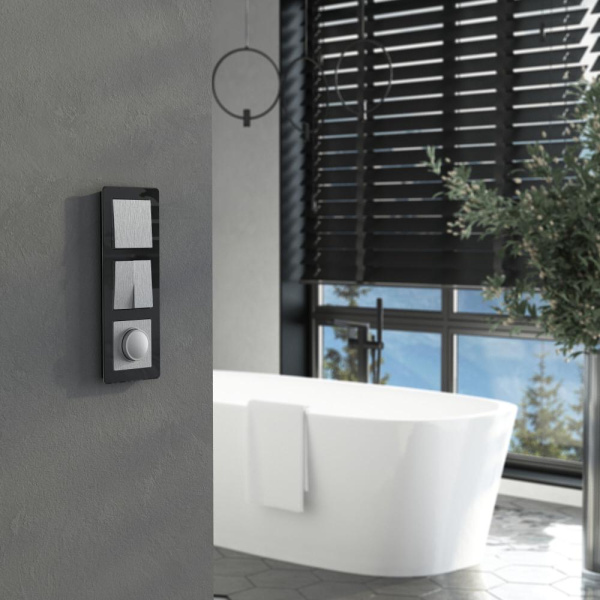 Клавиша для выключателя перекрестного (серебряный рифленый) W1119009