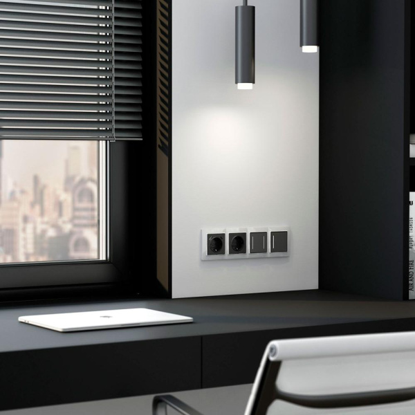 Рамка на 4 поста (белый, basic) W0042001