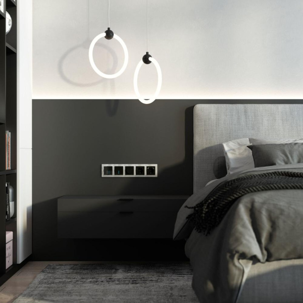 Рамка на 5 постов (белый, basic) W0052001