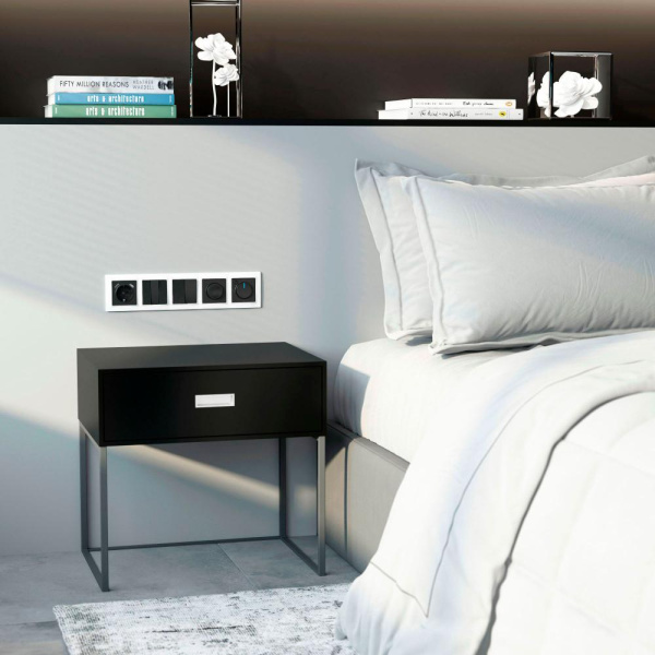 Рамка на 5 постов (белый, basic) W0052001