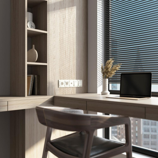 Рамка на 5 постов (слоновая кость, basic) W0052003