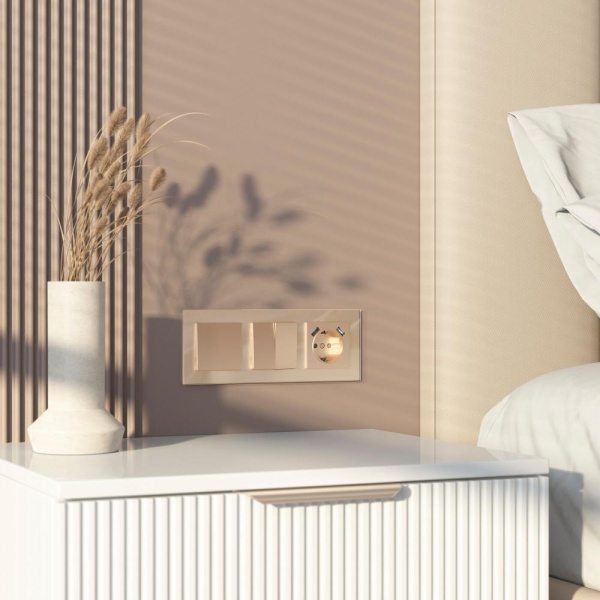 Рамка на 3 поста (шампань) W0031111