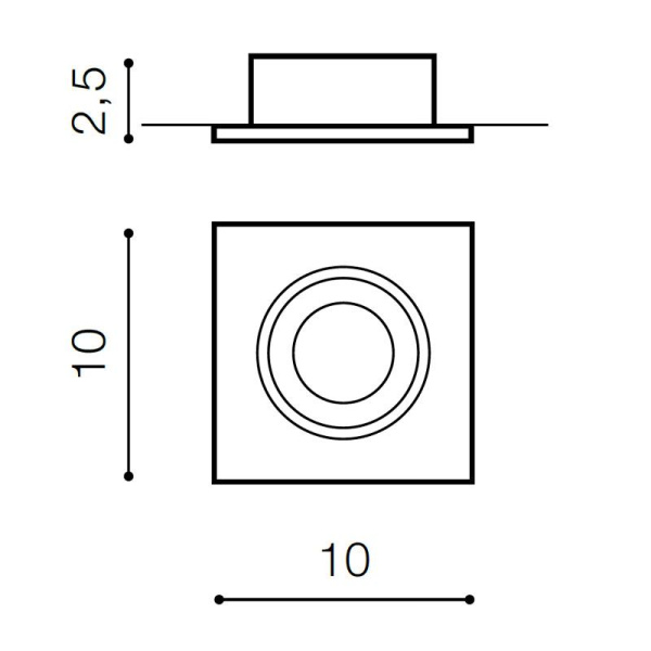 Встраиваемый светильник Azzardo Editta AZ307807