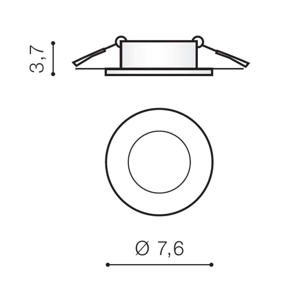 Встраиваемый светильник Azzardo Ivo AZ380758