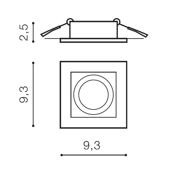 Встраиваемый светильник Azzardo Paco 1 AZ467797