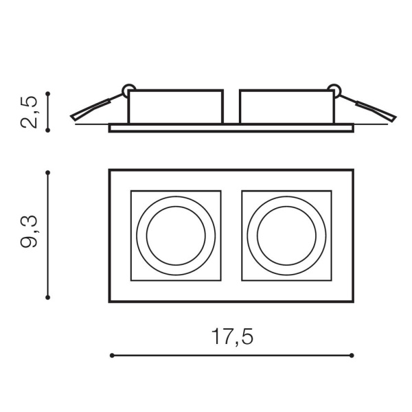 Встраиваемый светильник Azzardo Paco 2 AZ468798