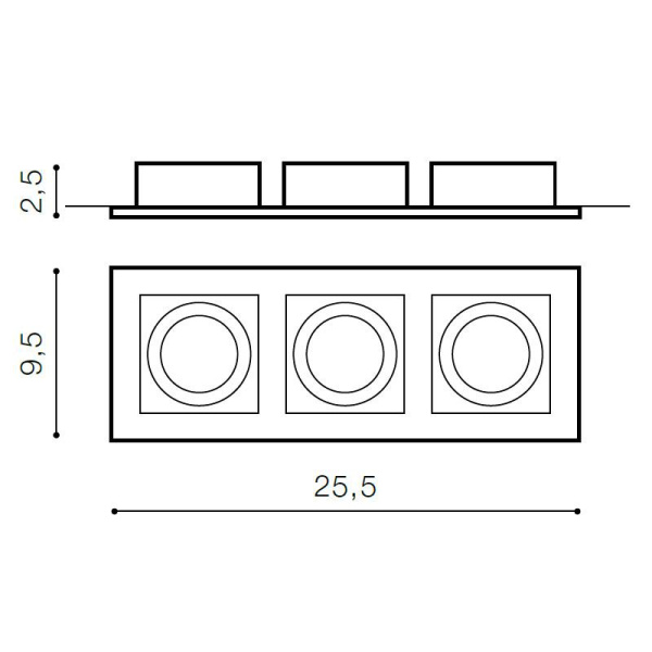 Встраиваемый светильник Azzardo Paco 3 AZ473803