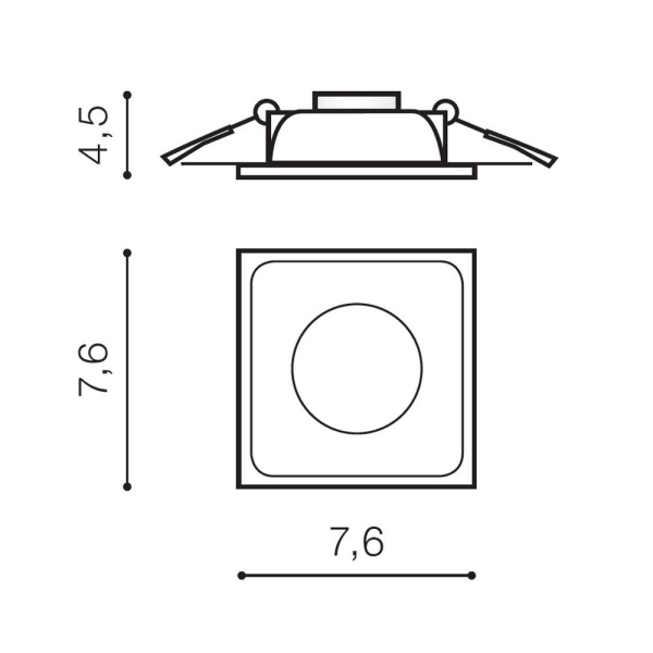 Встраиваемый светильник Azzardo Pio AZ477760
