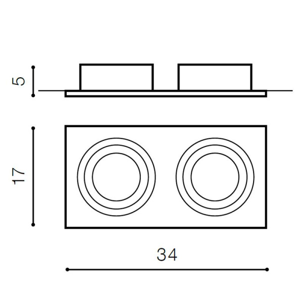 Встраиваемый светильник Azzardo Siro 2 AZ515772