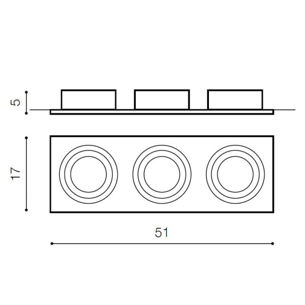 Встраиваемый светильник Azzardo Siro 3 AZ517773
