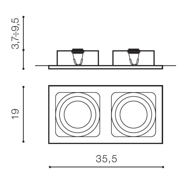 Встраиваемый светильник Azzardo Sisto 2 AZ521794