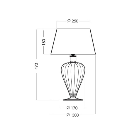 Настольная лампа 4 Concepts Bristol Transparent Black L244146311501