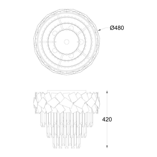 Потолочная люстра Zumaline Quasar C5089506-06A-B5E3