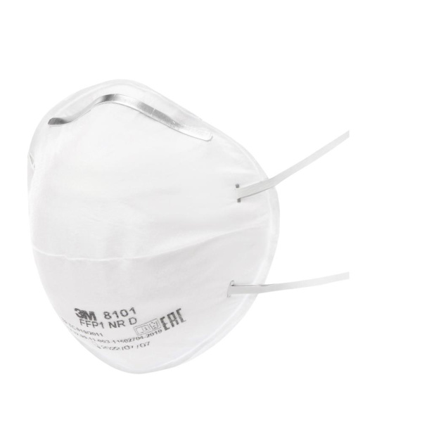 Полумаска фильтрующая 3М  8101-3 для защиты от аэрозолей 3 шт в упаковке