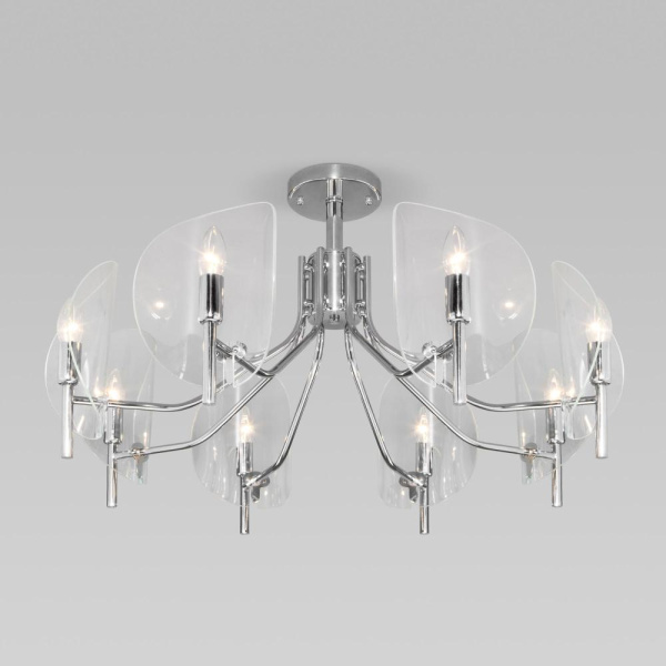 Потолочная люстра со стеклянными рассеивателями 60135/8 хром
