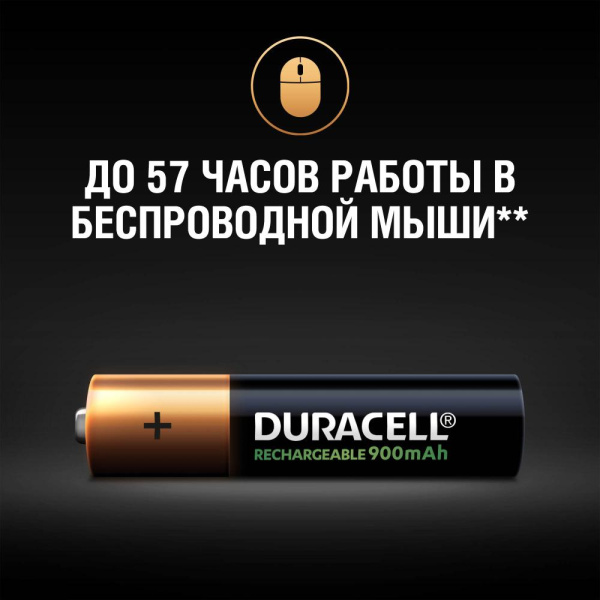 Duracell HR03-4BL 850mAh/900mAh предзаряженные (4/40/15000)