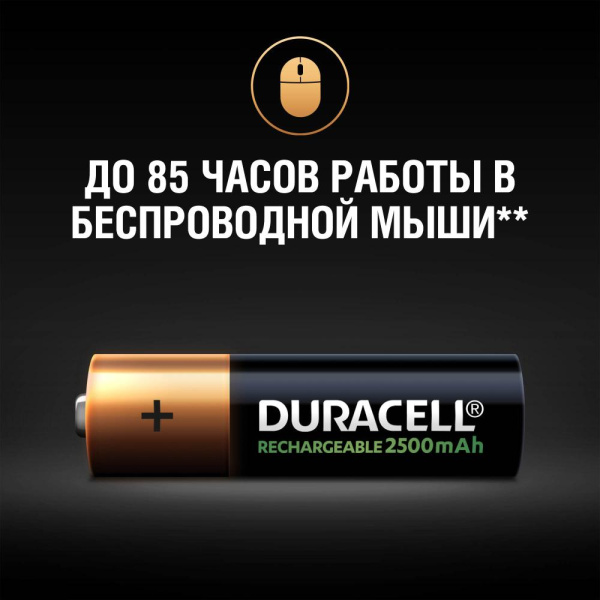 Duracell HR6-4BL 2400mAh/2500mAh предзаряженные (4/40/15000)