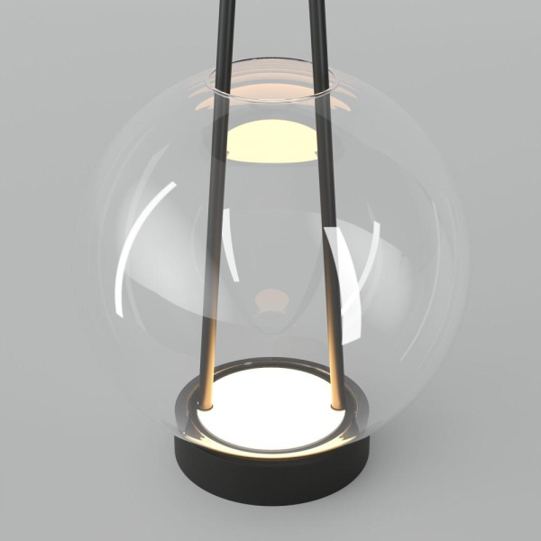 Настольный светодиодный светильник со стеклянным плафоном 80507/1 черный