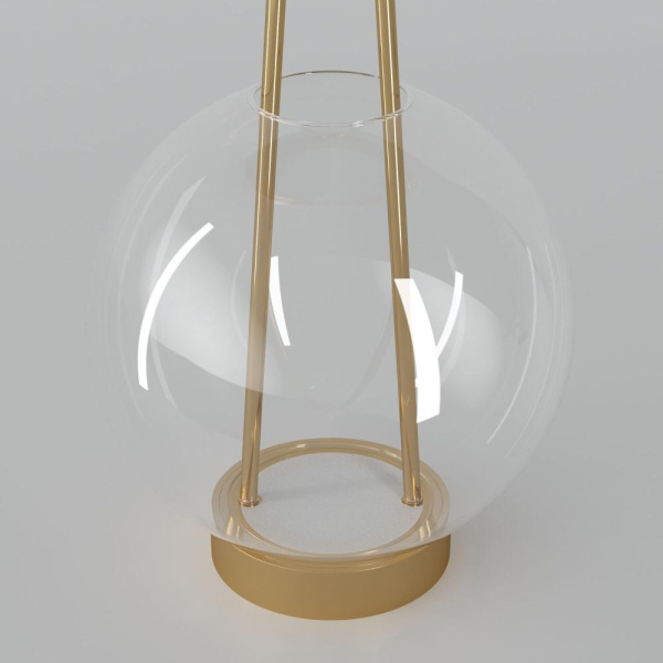 Настольный светодиодный светильник со стеклянным плафоном 80507/1 латунь