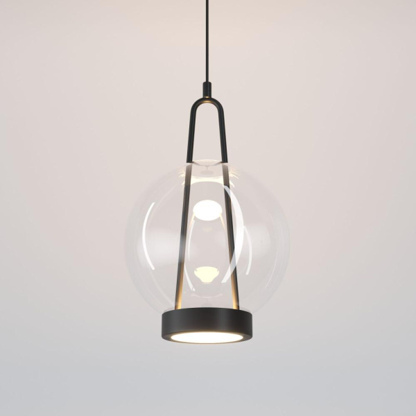 Подвесной светодиодный светильник со стеклянным плафоном 50267/1 LED черный