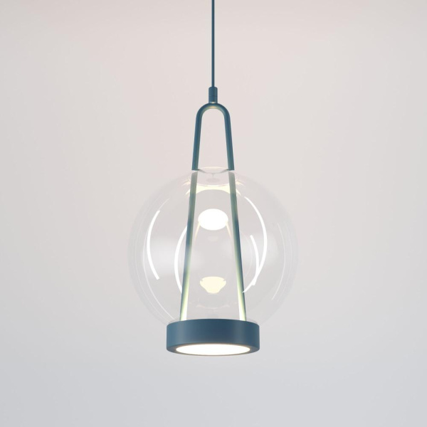 Подвесной светодиодный светильник со стеклянным плафоном 50267/1 LED синий