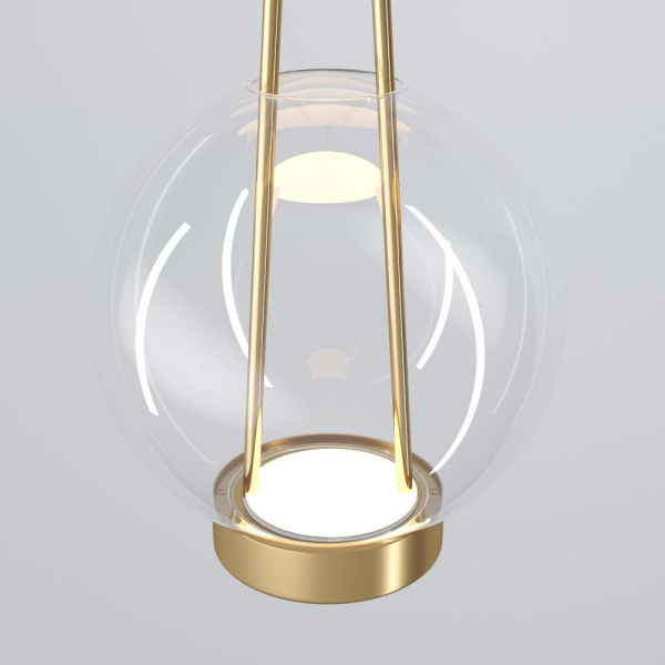 Подвесной светодиодный светильник со стеклянным плафоном 50267/1 LED латунь