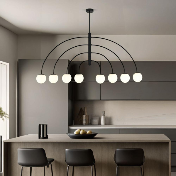 Потолочный светильник со стеклянным плафоном 30179/8 черный