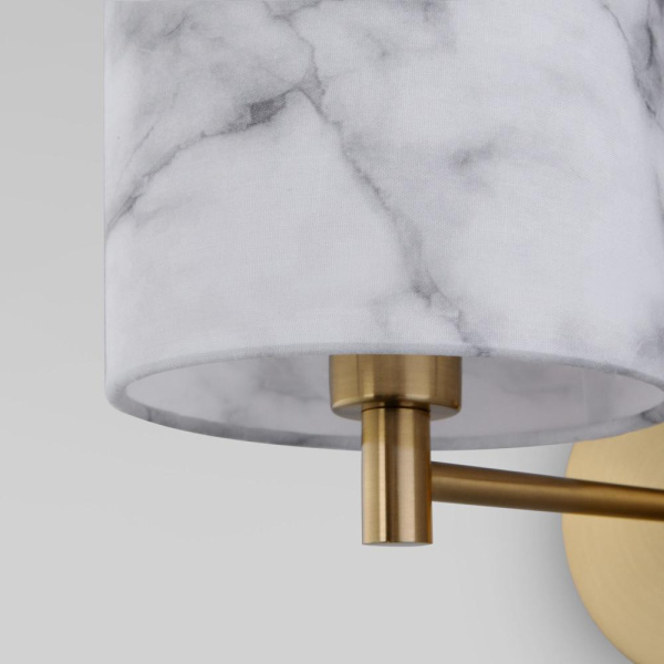 Настенный светильник с тканевым абажуром 60174/1 латунь