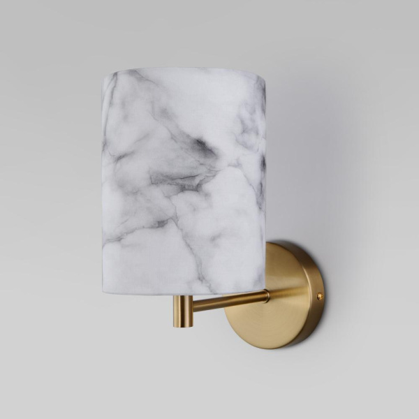 Настенный светильник с тканевым абажуром 60174/1 латунь