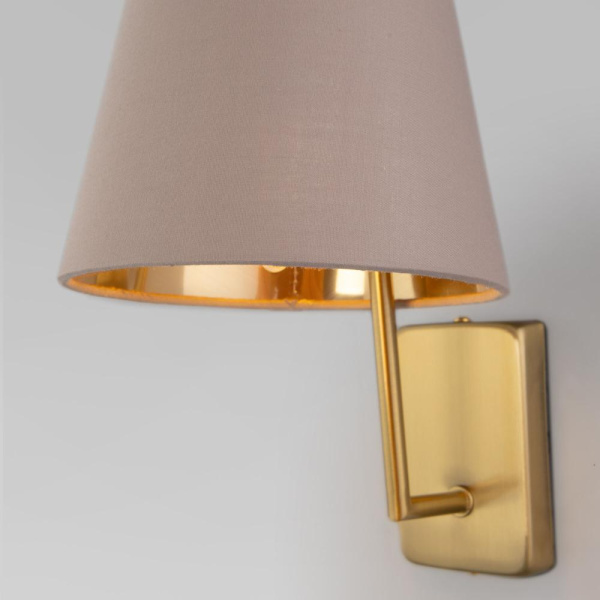 Настенный светильник с тканевым абажуром 60173/1 латунь