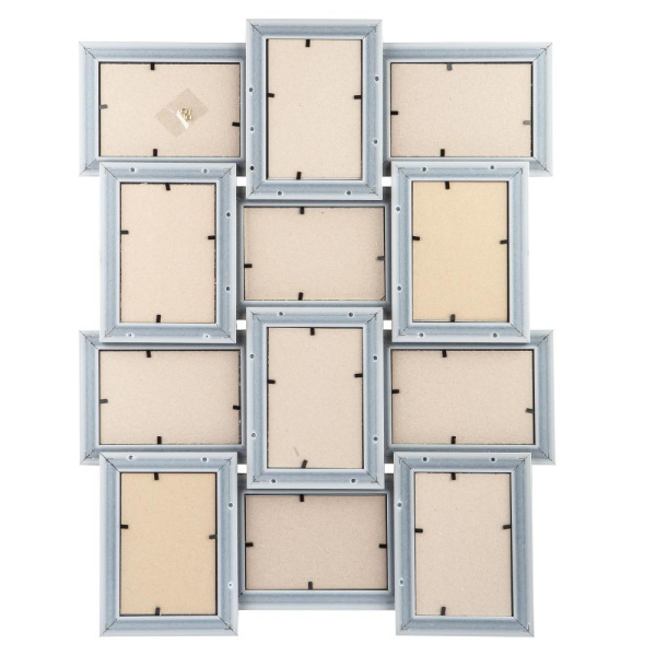 Фоторамка Image Art  PL82-12 пластиковая мультирамка размер фото 10х15 цвет сталь рамка на 12 фото