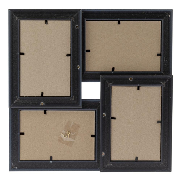 Фоторамка Image Art  PL88-4 пластиковая мультирамка квадратная размер фото 10х15 цвет морозное серебро рамка на 4 фото