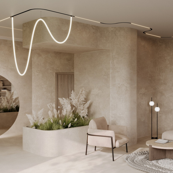 Коннектор радиусный R300 Exility встраиваемый под ГКЛ 9,5 мм, черный