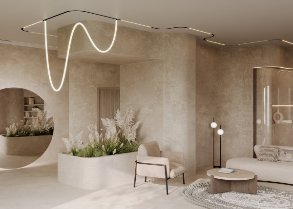 Коннектор радиусный R300 Exility встраиваемый под ГКЛ 9,5мм, белый