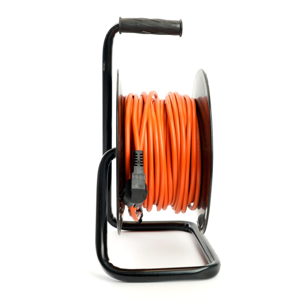 Удлинитель на катушке Stekker STD03-44-50 Standart 4-местный с/з ПВС 3*1,5, оранжевый, 16А, IP44, 50м (29408)