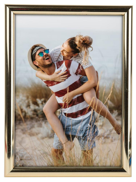 Фоторамка Image Art Радуга 30х40 пластиковая со стеклом золото